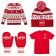 Heinz ketchup branded sweater, hat, mittens, and t-shirt